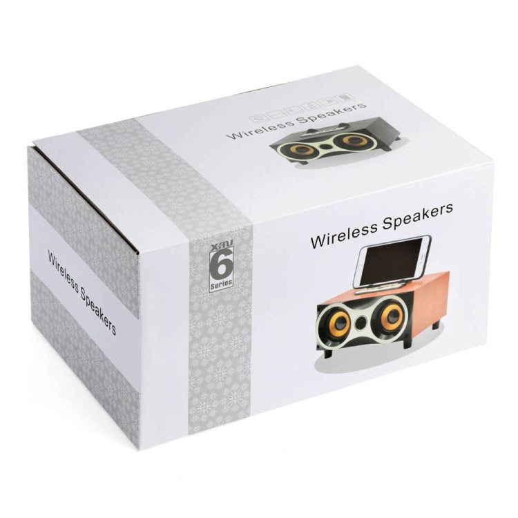 X6 Portable Wooden Wireless Speaker Subwoofer Stereo Radio FM Desktop Bluetooth Speakers - Desktop Speaker by buy2fix | Online Shopping UK | buy2fix