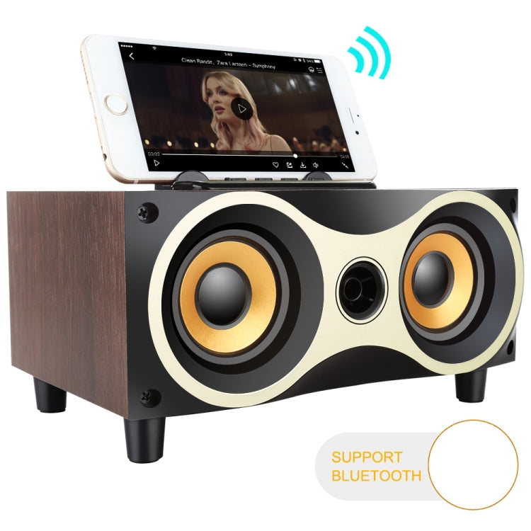 X6 Portable Wooden Wireless Speaker Subwoofer Stereo Radio FM Desktop Bluetooth Speakers - Desktop Speaker by buy2fix | Online Shopping UK | buy2fix