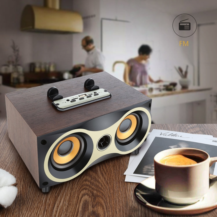 X6 Portable Wooden Wireless Speaker Subwoofer Stereo Radio FM Desktop Bluetooth Speakers - Desktop Speaker by buy2fix | Online Shopping UK | buy2fix