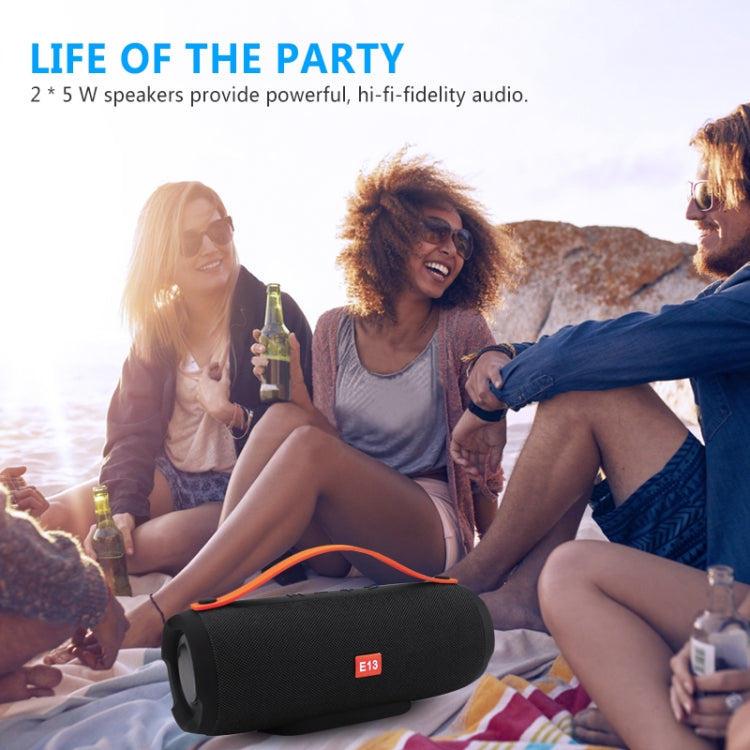 E13 Mini Portable Wireless Bluetooth Speaker Stereo Speakerphone Radio Music Subwoofer Column Speakers with TF FM, RED - Desktop Speaker by buy2fix | Online Shopping UK | buy2fix