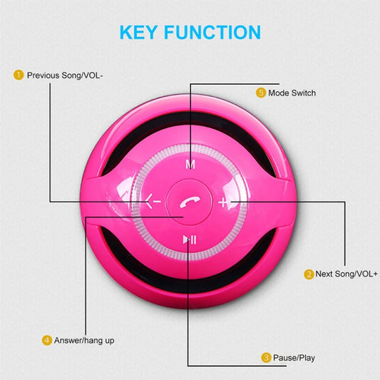 A18 Ball Bluetooth Speaker with LED Light Portable Wireless Mini Speaker Mobile Music MP3 Subwoofer Support TF (Pink) - Desktop Speaker by T&G | Online Shopping UK | buy2fix