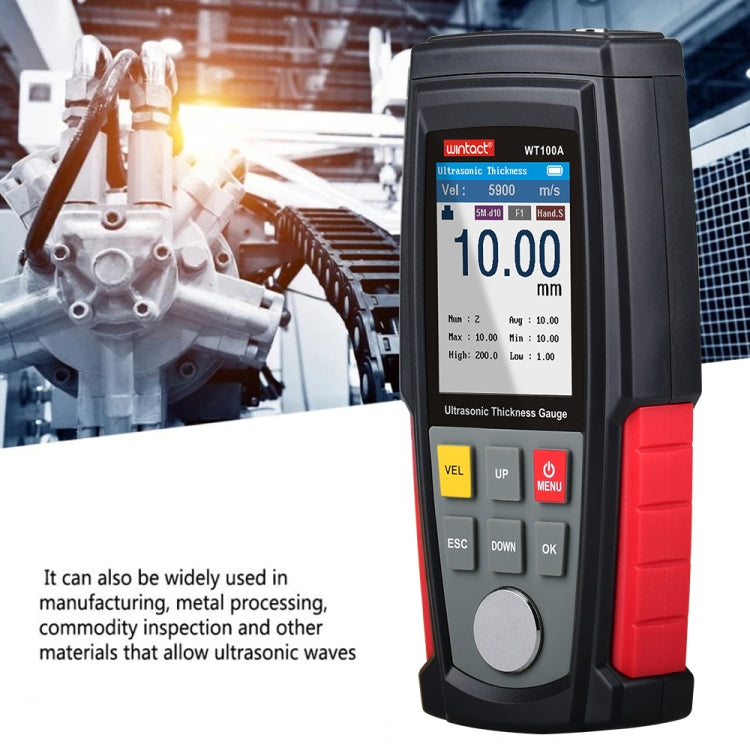 Wintact WT100A Digital Ultrasonic Thickness Gauge Meter Tester USB Charging Digital Thickness Metal Tester High Precision - Coating Thickness Gauge by Wintact | Online Shopping UK | buy2fix