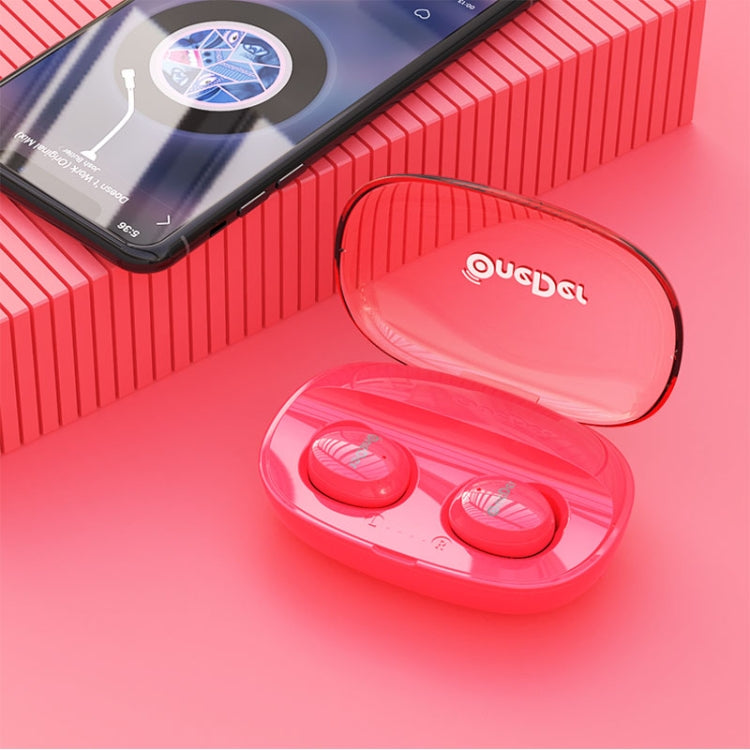 OneDer W12 Wireless Earphone with Waterproof IPX5 HD Stereo Sound TWS Bluetooth Earphone(Red) by OneDer