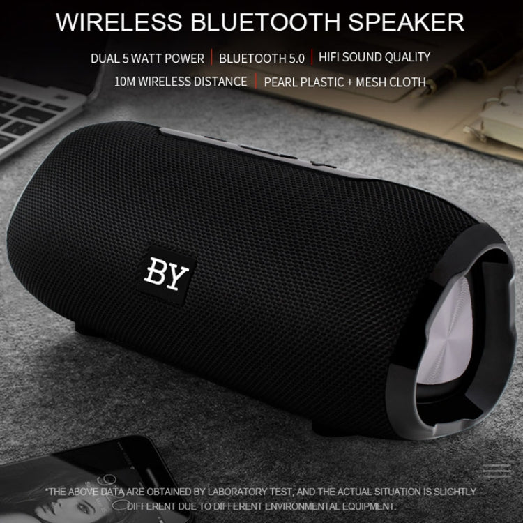 BY Portable Bluetooth Speaker Waterproof Wireless Loudspeaker 3D Stereo Music Surround Sound System Outdoor Speakers Support TF AUX(Red) - Desktop Speaker by buy2fix | Online Shopping UK | buy2fix
