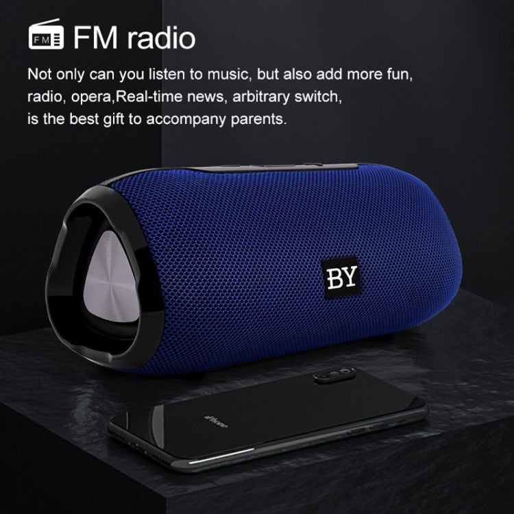 BY Portable Bluetooth Speaker Waterproof Wireless Loudspeaker 3D Stereo Music Surround Sound System Outdoor Speakers Support TF AUX(Red) - Desktop Speaker by buy2fix | Online Shopping UK | buy2fix