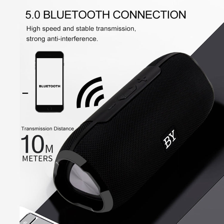 BY Portable Bluetooth Speaker Waterproof Wireless Loudspeaker 3D Stereo Music Surround Sound System Outdoor Speakers Support TF AUX(Grey) - Desktop Speaker by buy2fix | Online Shopping UK | buy2fix