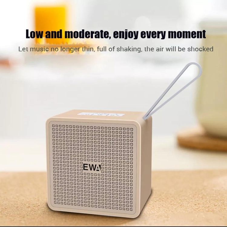 EWA A105 High Hidelity Bluetooth Speaker, Small Size High Power Bass, TWS Bluetooth Technology Support TF(Rose Gold) - Desktop Speaker by EWA | Online Shopping UK | buy2fix