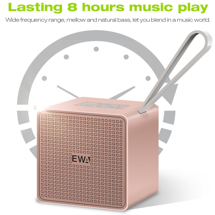 EWA A105 High Hidelity Bluetooth Speaker, Small Size High Power Bass, TWS Bluetooth Technology Support TF(Rose Gold) - Desktop Speaker by EWA | Online Shopping UK | buy2fix