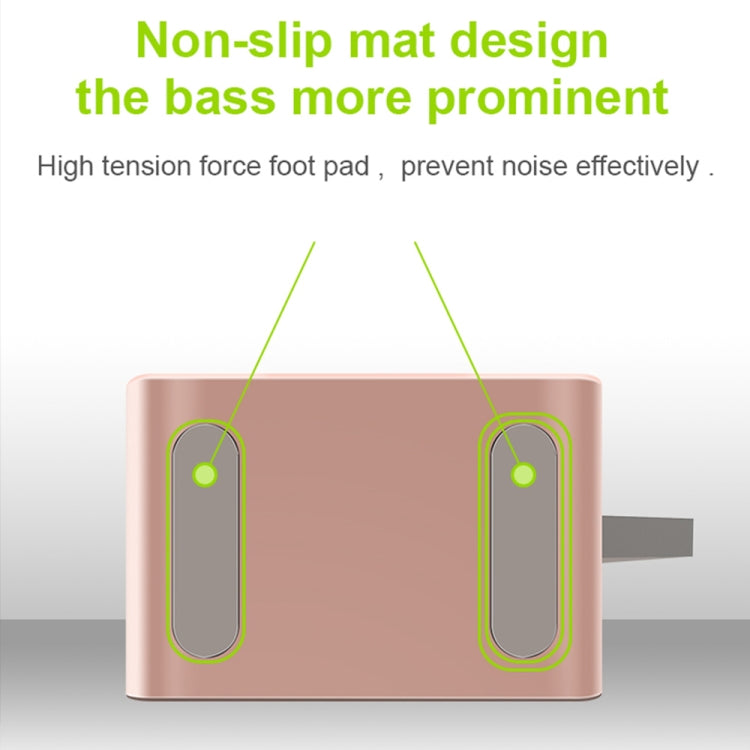EWA A105 High Hidelity Bluetooth Speaker, Small Size High Power Bass, TWS Bluetooth Technology Support TF(Rose Gold) - Desktop Speaker by EWA | Online Shopping UK | buy2fix