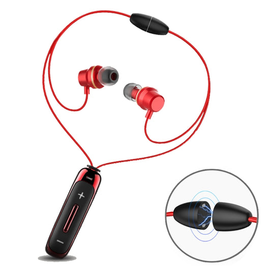 BT315 Sport Bluetooth Headset Wireless Stereo Earphone Bluetooth 4.1 Earpiece With Mic Sport Bass Magnetic Necklace Earpiece(Red) by buy2fix