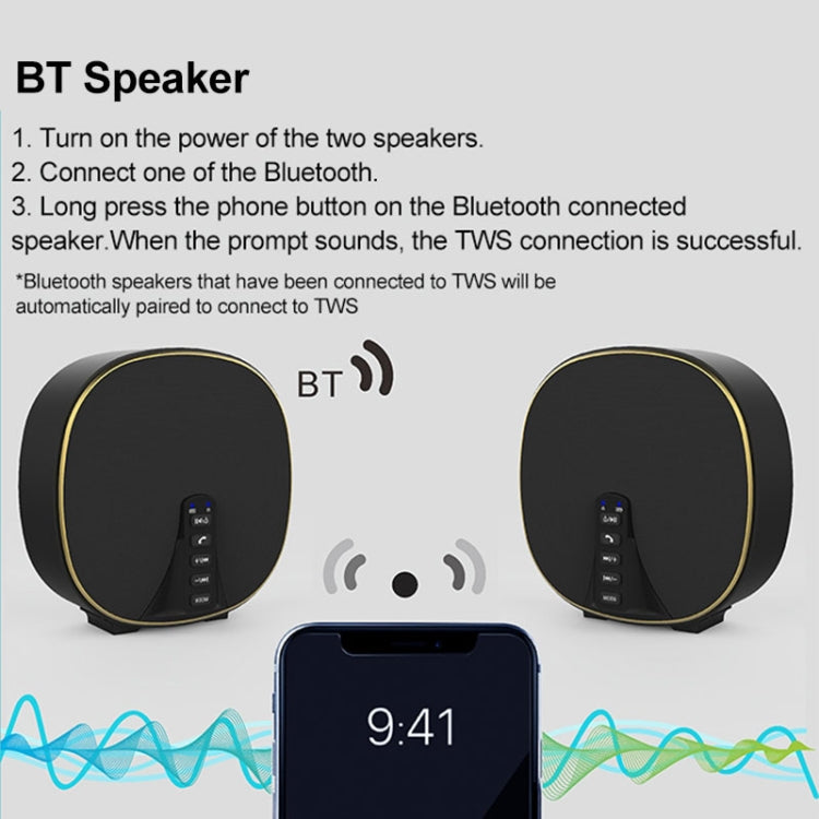 DY-52 Portable Bluetooth Speaker Wireless Loudspeaker Sound 32G Max Memory 10W Stereo Music Surround Outdoor Speaker(Black+Silver) - Desktop Speaker by buy2fix | Online Shopping UK | buy2fix