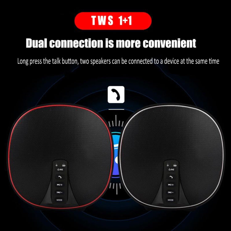 DY-52 Portable Bluetooth Speaker Wireless Loudspeaker Sound 32G Max Memory 10W Stereo Music Surround Outdoor Speaker(Black+Silver) - Desktop Speaker by buy2fix | Online Shopping UK | buy2fix