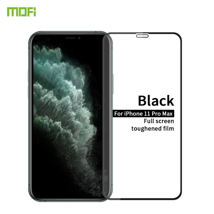 For iPhone 11 Pro Max MOFI 9H 2.5D Full Screen Tempered Glass Film(Black) - iPhone 11 Pro Max Tempered Glass by MOFI | Online Shopping UK | buy2fix