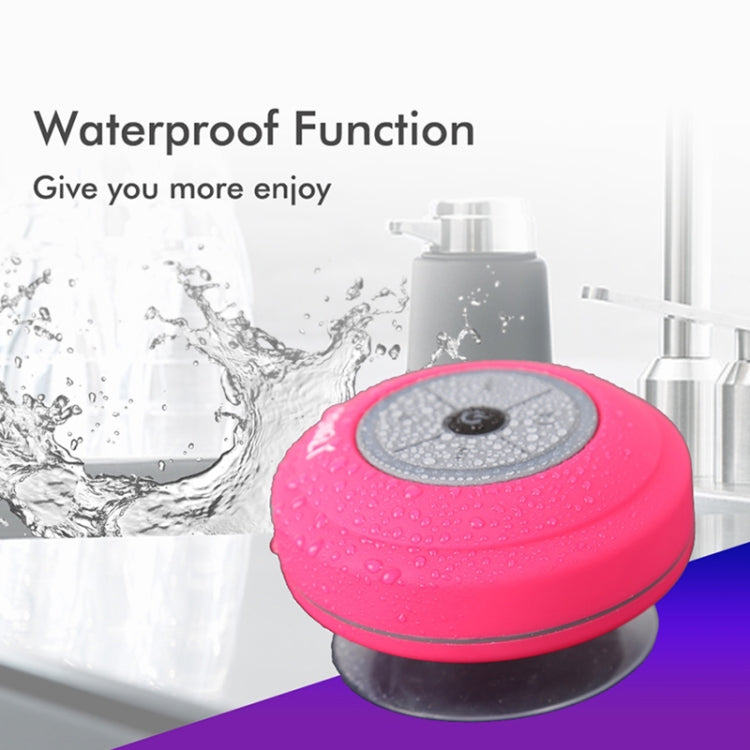 BTS-09 Wireless Bluetooth Speaker Waterproof Led FM Radio Subwoofer Bluetooth Column TF Card Suction Cup Mini Shower Speaker(Pink) - Waterproof Speaker by buy2fix | Online Shopping UK | buy2fix