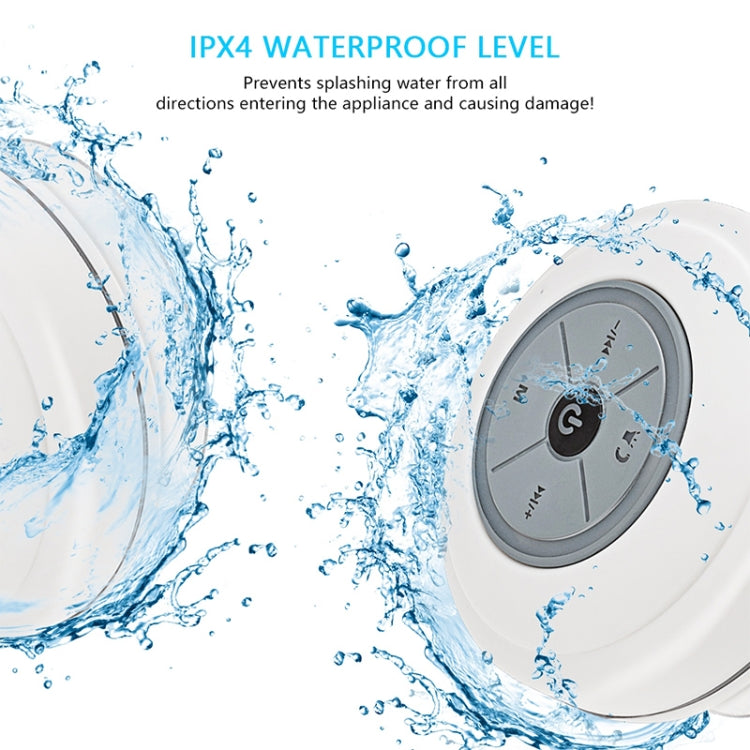 BTS-09 Wireless Bluetooth Speaker Waterproof Led FM Radio Subwoofer Bluetooth Column TF Card Suction Cup Mini Shower Speaker(Blue) - Waterproof Speaker by buy2fix | Online Shopping UK | buy2fix