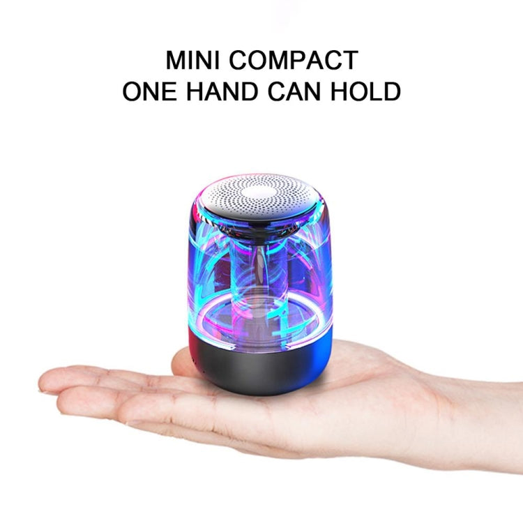 C7 Bluetooth 5.0 Speaker Transparent LED Luminous Subwoofer TWS 6D Surround HIFI Stereo Cool Audio(White) - Desktop Speaker by buy2fix | Online Shopping UK | buy2fix