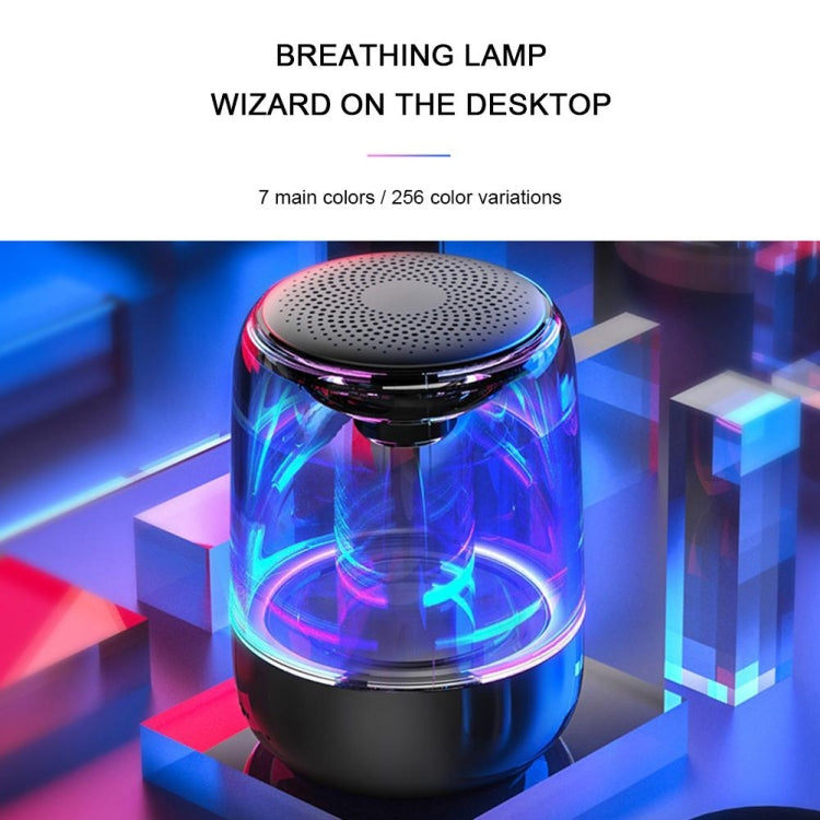 C7 Bluetooth 5.0 Speaker Transparent LED Luminous Subwoofer TWS 6D Surround HIFI Stereo Cool Audio(White) - Desktop Speaker by buy2fix | Online Shopping UK | buy2fix