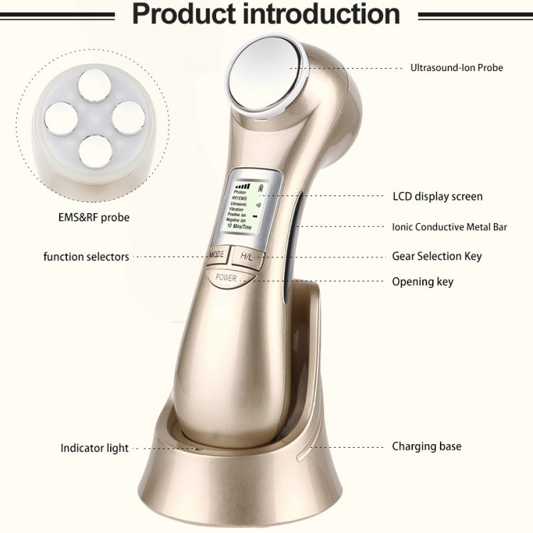 OFY9901 Face Skin EMS Mesotherapy Electroporation RF Radio Frequency Facial LED Photon Skin Care Face Lift Tighten Remove Wrinkle(White) - Beauty Instrument by buy2fix | Online Shopping UK | buy2fix