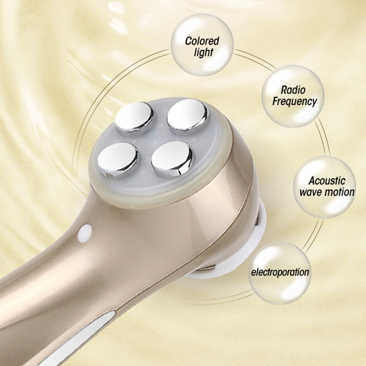 OFY9901 Face Skin EMS Mesotherapy Electroporation RF Radio Frequency Facial LED Photon Skin Care Face Lift Tighten Remove Wrinkle(Gold) - Beauty Instrument by buy2fix | Online Shopping UK | buy2fix