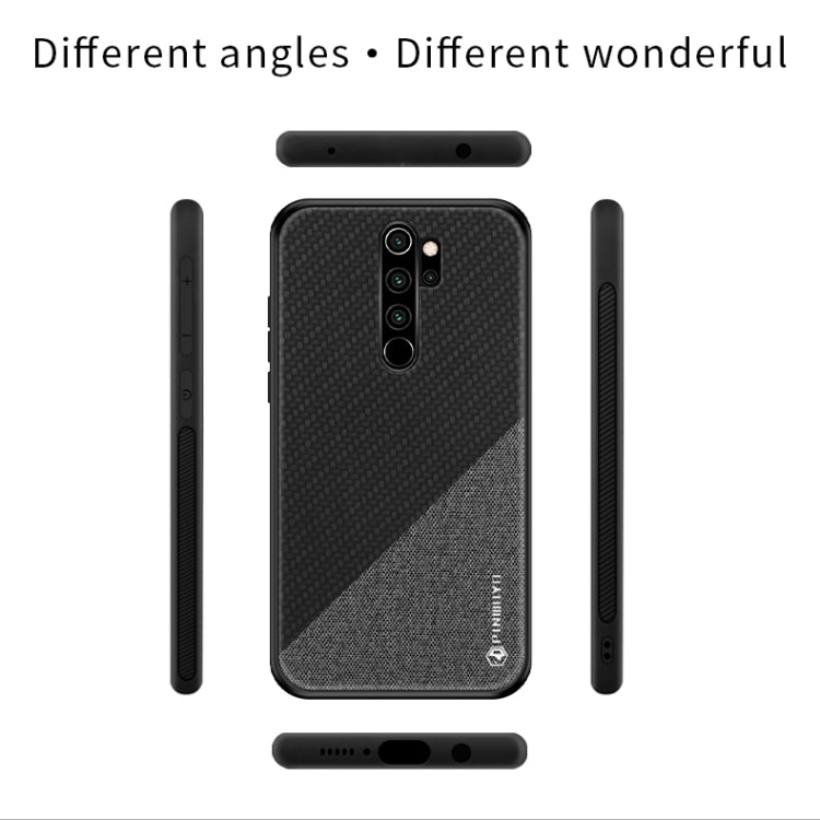 For Xiaomi RedMi Note 8 Pro PINWUYO Rong Series Shockproof PC + TPU+ Chemical Fiber Cloth Protective Cover(Yellow) - Xiaomi Cases by buy2fix | Online Shopping UK | buy2fix