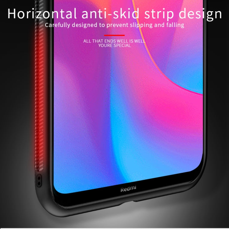 For Xiaomi RedMi 8A PINWUYO Rong Series Shockproof PC + TPU+ Chemical Fiber Cloth Protective Cover(Blue) - Xiaomi Cases by PINWUYO | Online Shopping UK | buy2fix