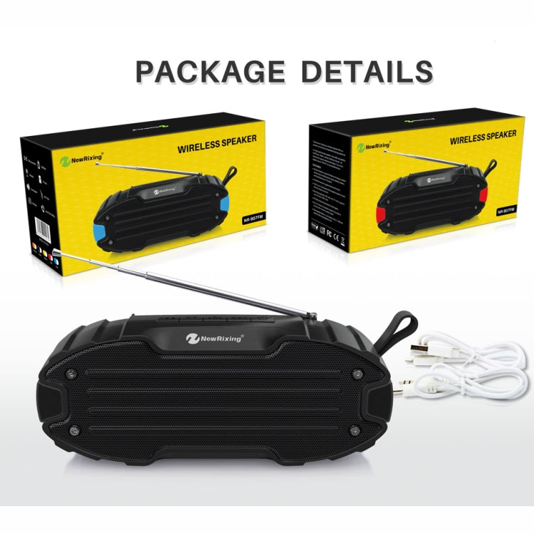 New Rixing NR907 Portable Stereo Surround Soundbar Bluetooth Speaker with Microphone, Support TF Card FM(Black) - Desktop Speaker by NewRixing | Online Shopping UK | buy2fix