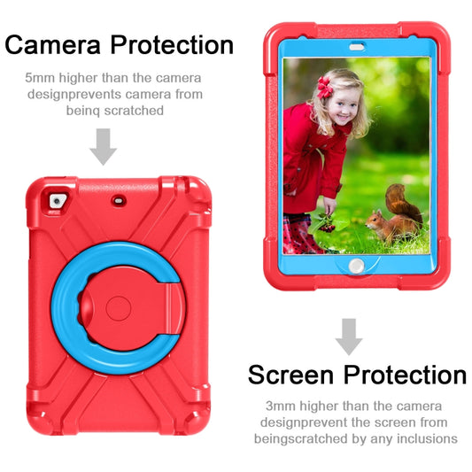For iPad MINI1/2/3 EVA + PC Flat Protective Shell with 360 ° Rotating Bracket(Red+Blue) - iPad Mini 4 & 3 & 2 & 1 Cases by buy2fix | Online Shopping UK | buy2fix