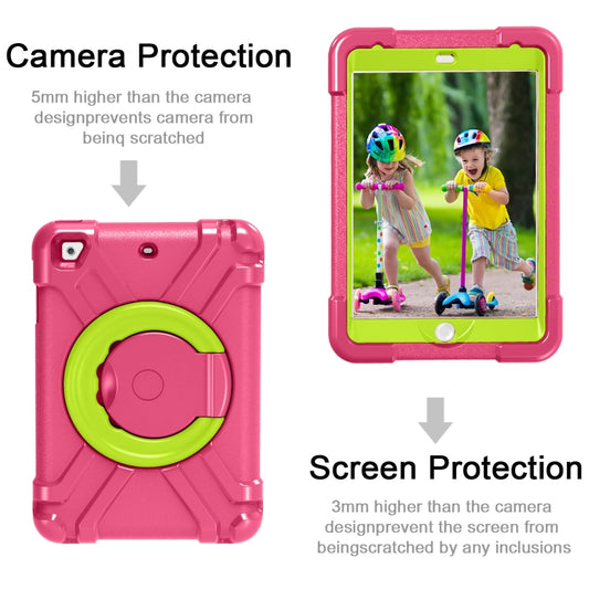 For iPad MINI1/2/3 EVA + PC Flat Protective Shell with 360 ° Rotating Bracket(Rose Red+Grass Green) - iPad Mini 4 & 3 & 2 & 1 Cases by buy2fix | Online Shopping UK | buy2fix