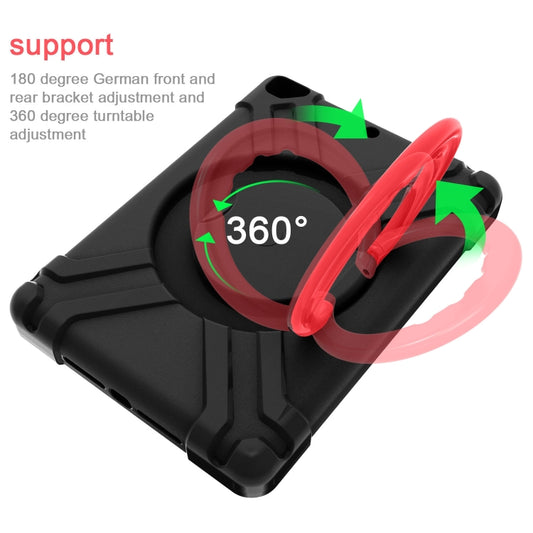 For iPad Air/Air2/Pro9.7 EVA + PC Flat Protective Shell with 360 ° Rotating Bracket(Black+Red) - iPad 9.7 (2018) & (2017) Cases by buy2fix | Online Shopping UK | buy2fix