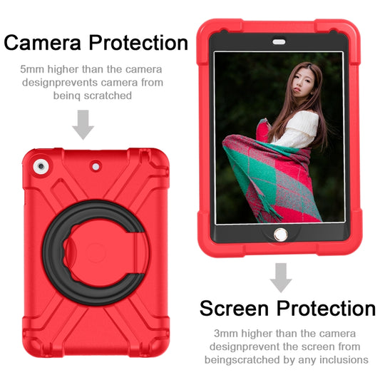 For iPad 10.2 EVA + PC Flat Protective Shell with 360 ° Rotating Bracket(Red+Black) - iPad 10.2 Cases by buy2fix | Online Shopping UK | buy2fix