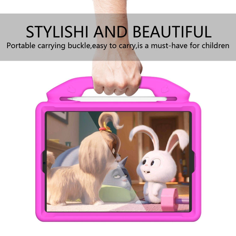 For iPad 10.2 EVA Flat Anti Falling Protective Shell with Thumb Bracket(Rose Pink) - iPad 10.2 Cases by buy2fix | Online Shopping UK | buy2fix