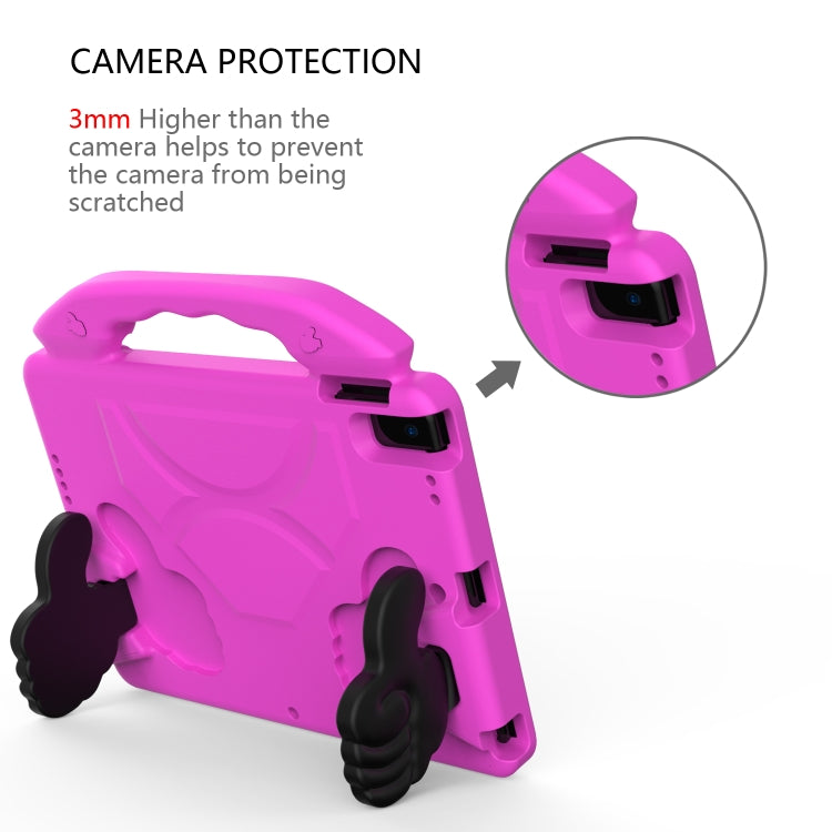 For iPad 10.2 EVA Flat Anti Falling Protective Shell with Thumb Bracket(Rose Pink) - iPad 10.2 Cases by buy2fix | Online Shopping UK | buy2fix