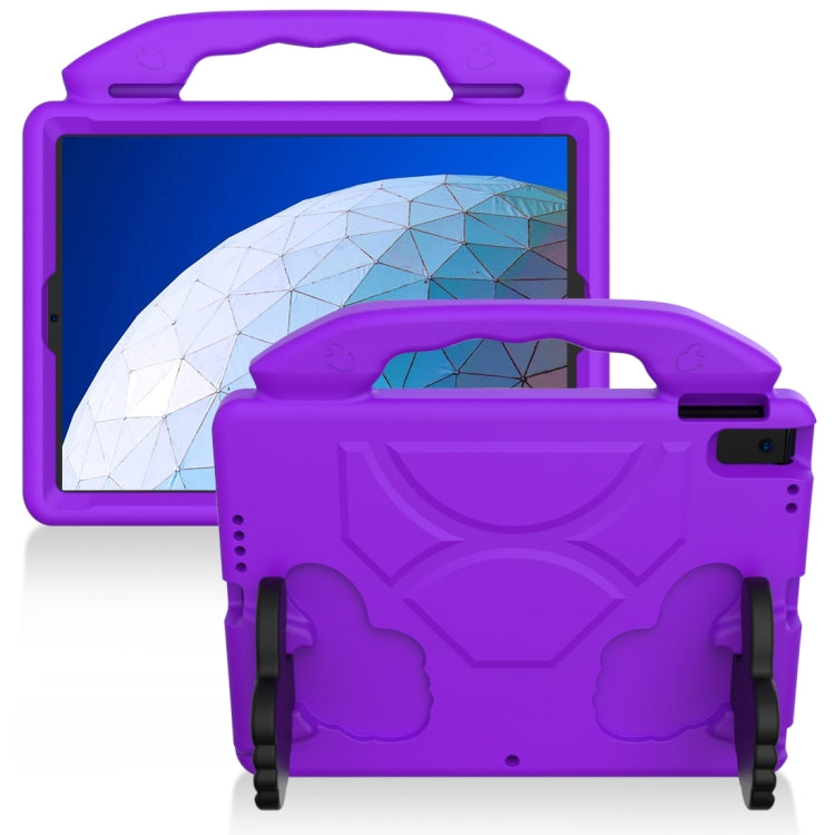 For iPad Air3 10.5 inch EVA Flat Anti Falling Protective Shell with Thumb Bracket(Purple) - iPad Air (2019) Cases by buy2fix | Online Shopping UK | buy2fix
