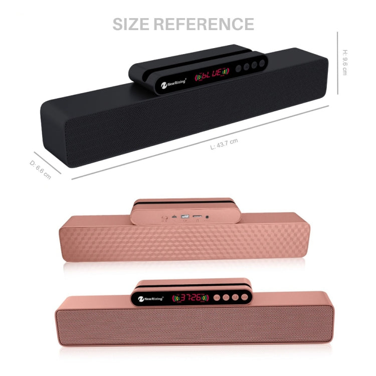 Newrixing NR-5017 LED Bluetooth Portable Speaker TWS Connection Loudspeaker Sound System 10W Stereo Surround Speaker(Silver) - Desktop Speaker by NewRixing | Online Shopping UK | buy2fix