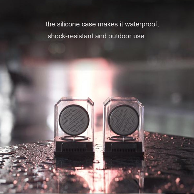 BT628 10W Portable TWS Transparent Bluetooth Speakers With Magnetic Connectable Base Outdoor Stereo Bass Subwoofer(Blue) - Desktop Speaker by buy2fix | Online Shopping UK | buy2fix