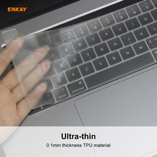 ENKAY TPU Soft Keyboard Protector for MacBook Pro 16 inch A2141 / Pro 13.3 inch A2289 & A2251 & A2338 (2020), US Version by ENKAY