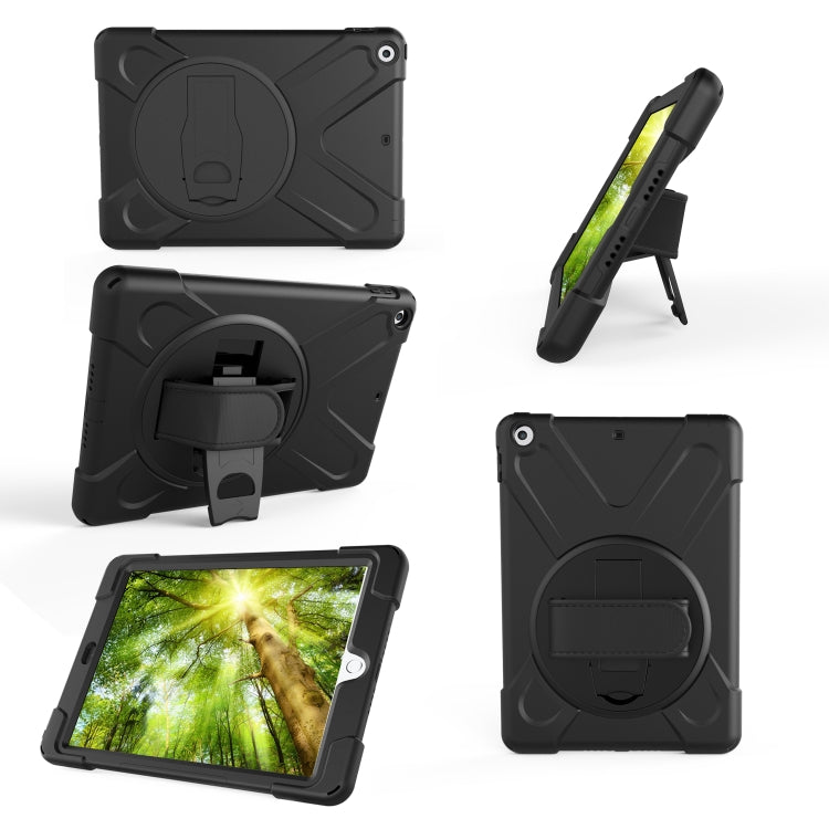 For Galaxy Tab A 10.1 (2019) T510/T515 360 Degree Rotation PC + Silicone Protective Case with Holder & Hand-strap(Purple) - Tab A 10.1 (2019) T510 / T515 by buy2fix | Online Shopping UK | buy2fix