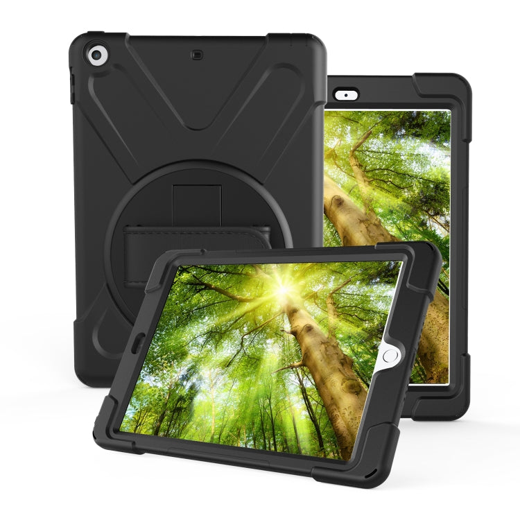 For Galaxy Tab A 10.1 (2019) T510/T515 360 Degree Rotation PC + Silicone Protective Case with Holder & Hand-strap(Purple) - Tab A 10.1 (2019) T510 / T515 by buy2fix | Online Shopping UK | buy2fix