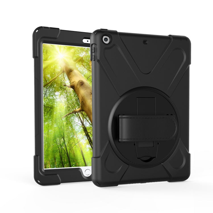 For Galaxy Tab A 10.1 (2019) T510/T515 360 Degree Rotation PC + Silicone Protective Case with Holder & Hand-strap(Purple) - Tab A 10.1 (2019) T510 / T515 by buy2fix | Online Shopping UK | buy2fix