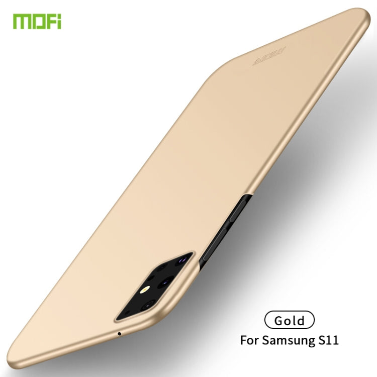 For Galaxy S20+ MOFI Frosted PC Ultra-thin Hard Case(Gold) - Galaxy Phone Cases by MOFI | Online Shopping UK | buy2fix