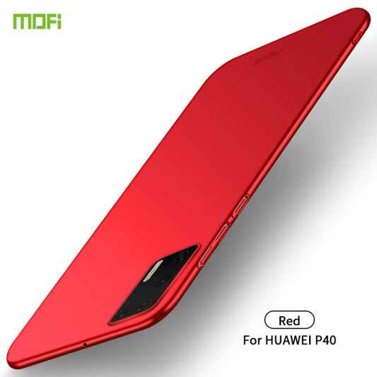 For Huawei P40 MOFI Frosted PC Ultra-thin Hard Case(Red) by MOFI