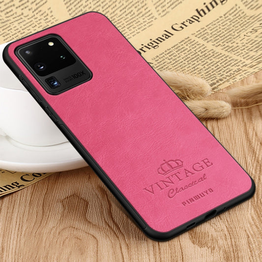 For Galaxy S20 Ultra PINWUYO Pin Rui Series Classical Leather Texture PC + TPU Waterproof Anti-fall All-inclusive Protective Case Shell(Red) by PINWUYO