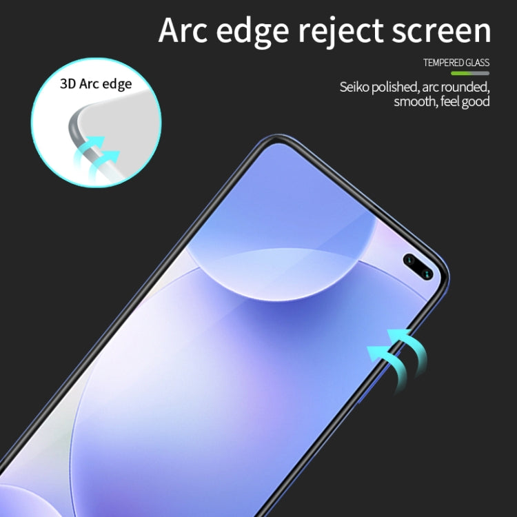 For Xiaomi Redmi K30 PINWUYO 9H 3D Curved Full Screen Explosion-proof Tempered Glass Film(Black) - by PINWUYO | Online Shopping UK | buy2fix