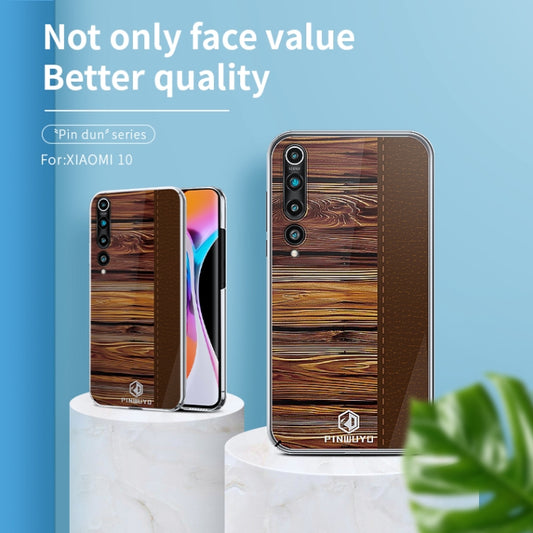 For Xiaomi 10 PINWUYO Pindun Series Slim 3D Flashing All-inclusive PC Case(Brown) by PINWUYO