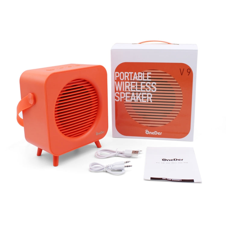 Oneder V9 Fabric Portable Wireless Bluetooth Speaker Portable Card Subwoofer Creative Gift Mini Speaker(Pink) - Desktop Speaker by OneDer | Online Shopping UK | buy2fix