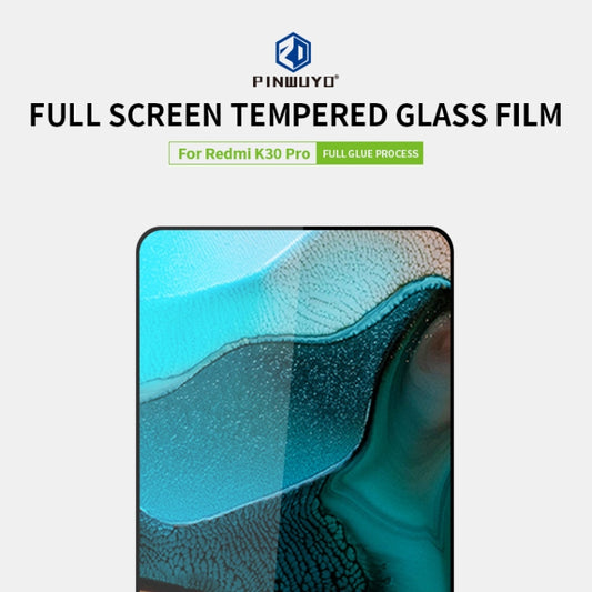 For RedMi K30 pro PINWUYO 9H 2.5D Full Screen Tempered Glass Film(Black) by PINWUYO