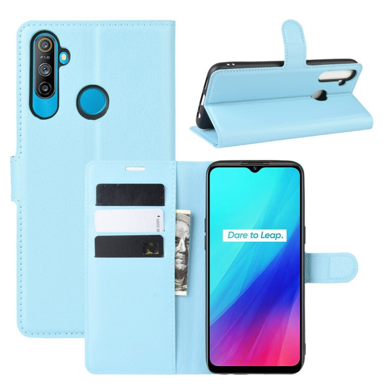 For OPPO Realme C3 (3 Cameras) Litchi Texture Horizontal Flip Protective Case with Holder & Card Slots & Wallet(Blue) by buy2fix
