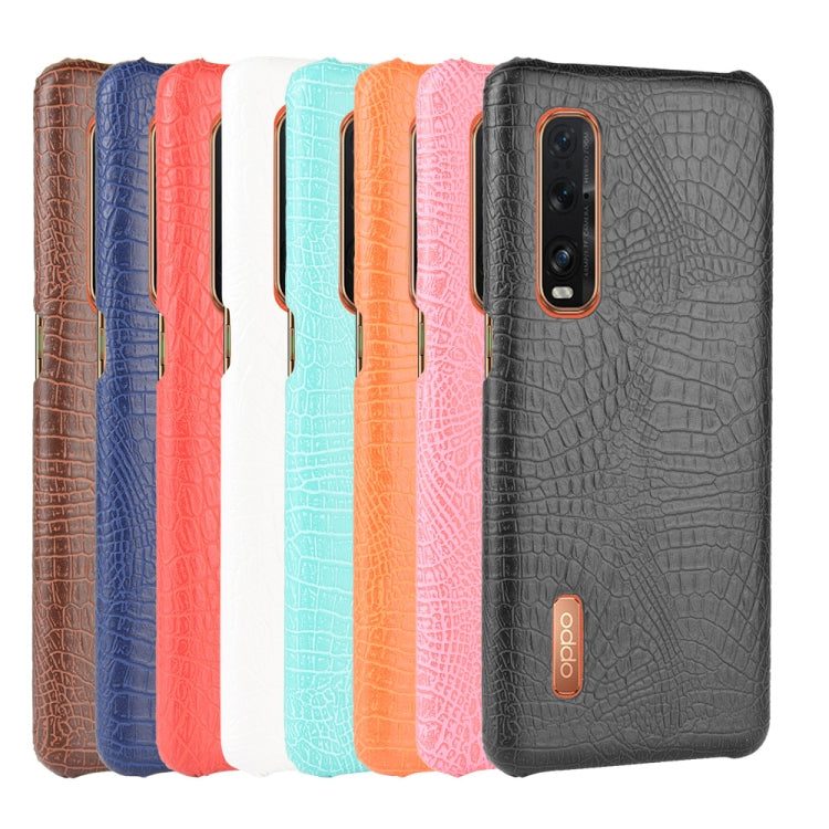 For Oppo Find X2 Pro Shockproof Crocodile Texture PC + PU Case(Orange) by buy2fix