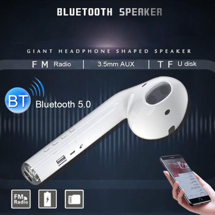 MK101 Creative Big Headphones Shape Sound Heavy Subwoofer Wireless Bluetooth Speakers, Support USB & TF (Blue) - Desktop Speaker by buy2fix | Online Shopping UK | buy2fix