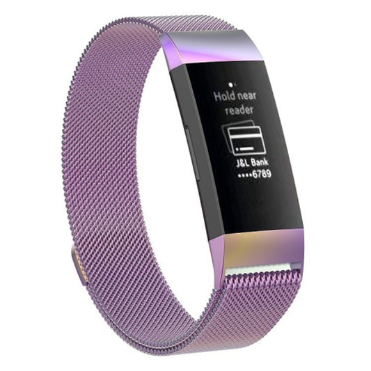 Stainless Steel Magnet Watch Band for FITBIT Charge 4 / 3,Small Size: 190x18mm(Colorful Light) by buy2fix